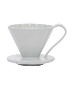 Cafec Arita-Ware Flower Dripper Cup 4 -White