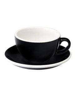 Loveramics Egg Set Capuccino Cup & Saucer, 200ml (6)-Black