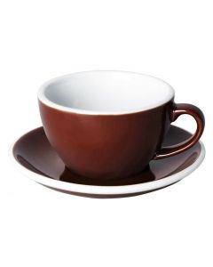 Loveramics Egg Set Capuccino Cup &amp; Saucer, 250ml (6)-Brown