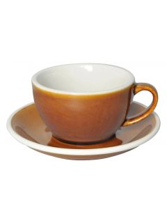 Loveramics Egg Set Capuccino Cup &amp; Saucer, 250ml (6)-Caramel