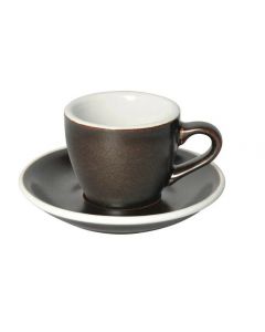 Loveramics Egg Set Espresso Cup & Saucer, 80ml (6)-Gunpowder