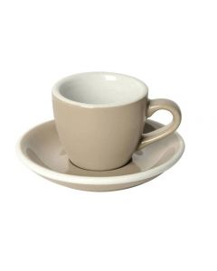 Loveramics Egg Set Espresso Cup & Saucer, 80ml (6)-Taupe
