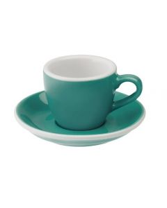 Loveramics Egg Set Espresso Cup & Saucer, 80ml (6)-Teal