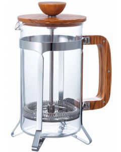 Hario Cafe Press Olive Wood French Press-20 Oz (600 ml)