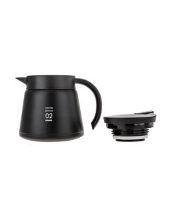 Hario V60 Insulated Stainless Steel Server Plus, 600ml, Black