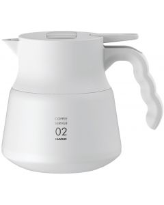 Hario V60-02 Insulated Stainless Steel Server, 600 ml, White
